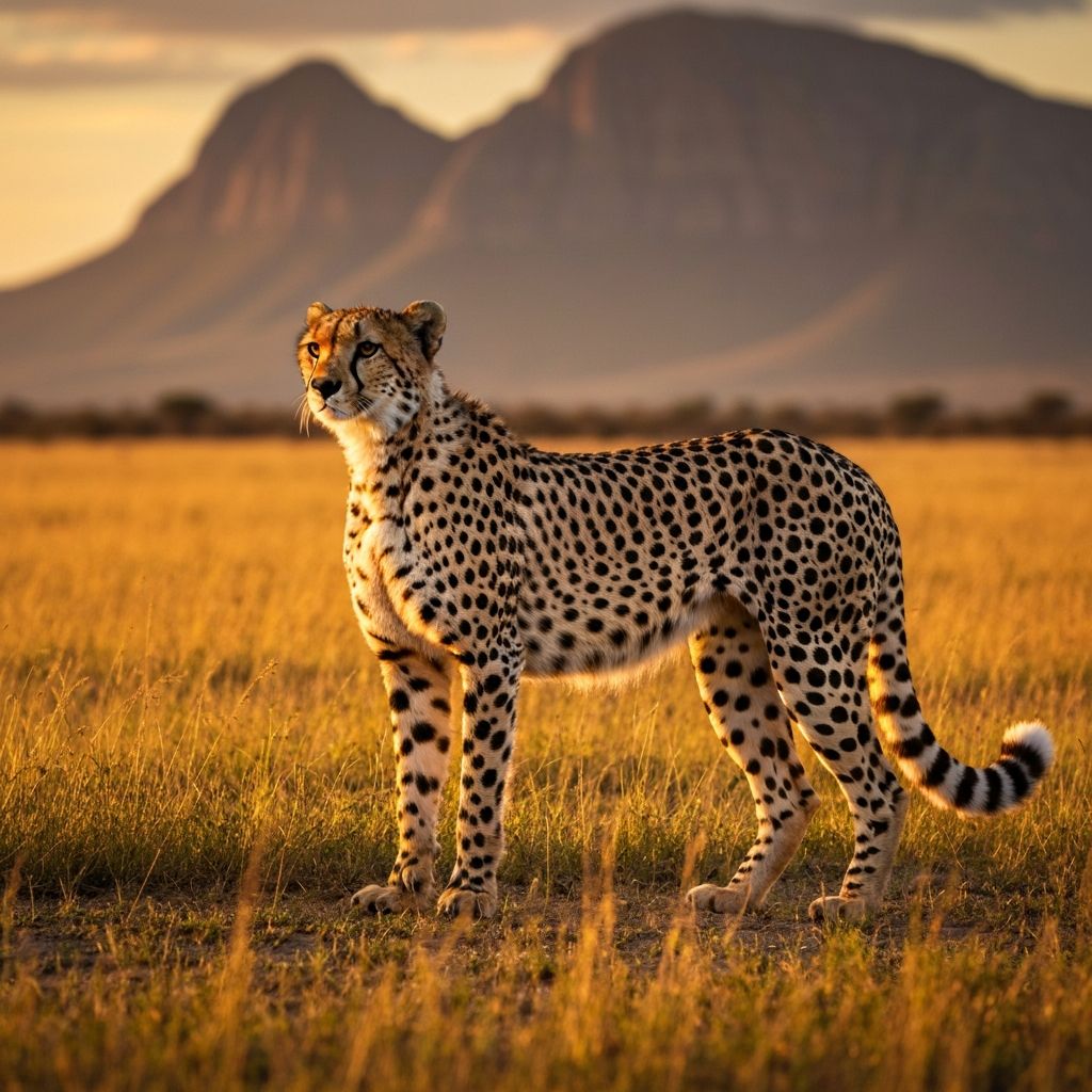 Cheetah in the wild at Garden Route Game Lodge